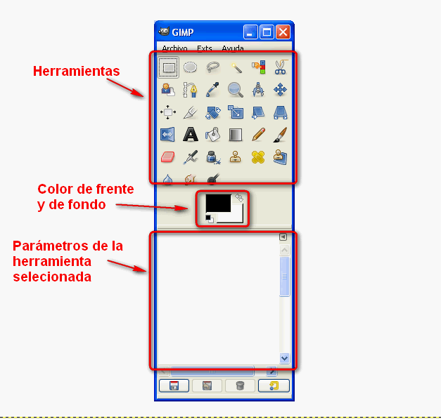 ventana de herramientas